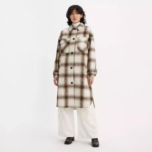 Levi's Long Shirt Jacket - Plaid - Women’s Size Medium MSRP $178 Shacket NEW